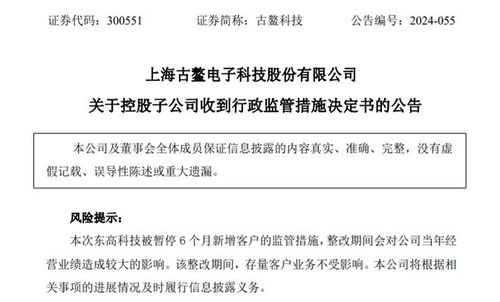 實(shí)控人剛被逮捕，古鰲科技子公司再領(lǐng)罰單 信息服務(wù)業(yè)務(wù)承壓